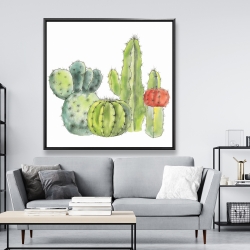 Encadré 48 x 48 - Rassemblement de petits cactus