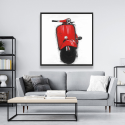 Encadré 48 x 48 - Scooter italien rouge