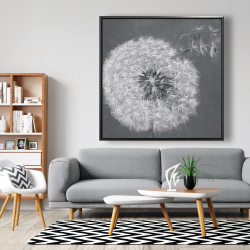 Framed 48 x 48 - Blowing dandelion