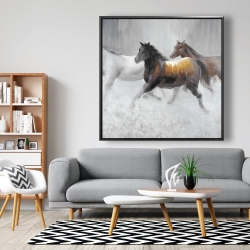Encadré 48 x 48 - Troupeau de chevaux sauvages