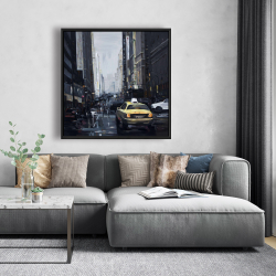 Framed 48 x 48 - New york in the dark