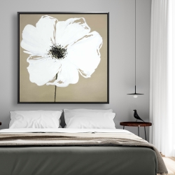 Framed 48 x 48 - Abstract color splash petals flower