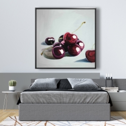 Encadré 48 x 48 - Cerises sombres lustrées