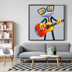 Encadré 48 x 48 - Drôle de grenouille à la guitare