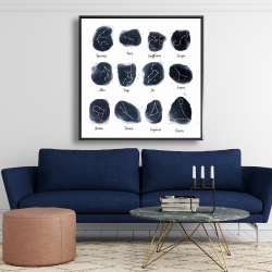 Framed 48 x 48 - Constellations zodiac signs