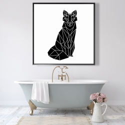 Framed 48 x 48 - Geometric fox