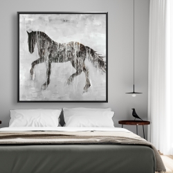 Encadré 48 x 48 - Silhouette brune de cheval