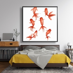 Encadré 48 x 48 - Petits poissons rouge