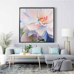 Encadré 48 x 48 - Fleur aux teintes pastel