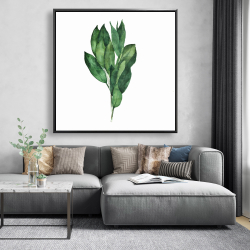 Encadré 48 x 48 - Bouquet de feuilles de laurier