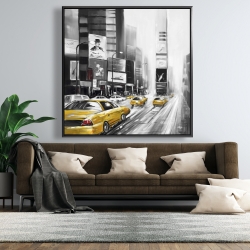 Encadré 48 x 48 - Times square et taxis jaunes