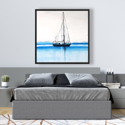 Framed 48 x 48 - Sailboat on a calm water