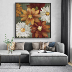 Encadré 48 x 48 - Fleurs aux couleurs d'automne