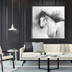 Framed 48 x 48 - Domino horse