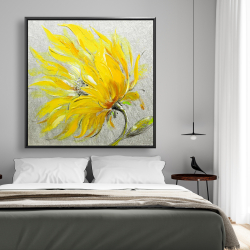 Framed 48 x 48 - Yellow flower