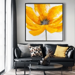 Framed 48 x 48 - Big yellow flower