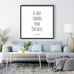 Framed 48 x 48 - You must smile to be beautiful