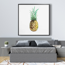 Encadré 48 x 48 - Ananas à l'aquarelle