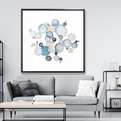 Framed 48 x 48 - Round pebbles