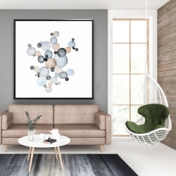 Framed 48 x 48 - Grayish bubbles