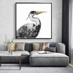 Framed 48 x 48 - Great heron