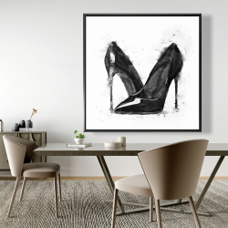 Framed 48 x 48 - Black high heels shoes