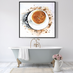 Framed 48 x 48 - Cappuccino refreshing