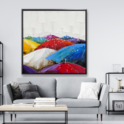 Encadré 48 x 48 - Parapluies colorés