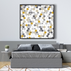 Encadré 48 x 48 - Motif de ruche d'abeilles