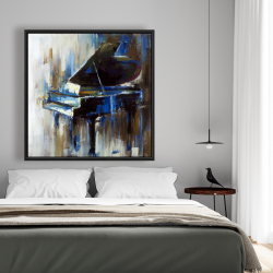 Framed 48 x 48 - Abstract grand piano