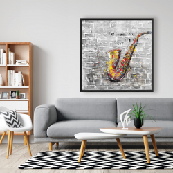 Encadré 48 x 48 - Graffiti d'un saxophone