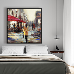 Encadré 48 x 48 - Femme marchant dans paris