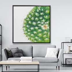 Encadré 48 x 48 - Mini cactus à l'aquarelle