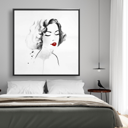 Framed 48 x 48 - Watercolor woman