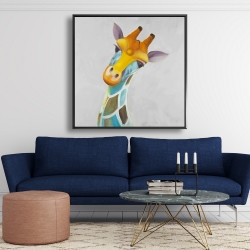 Encadré 48 x 48 - Girafe colorée