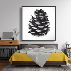 Encadré 48 x 48 - Cocotte de pin