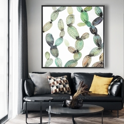 Framed 48 x 48 - Cactus pattern