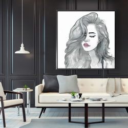 Framed 48 x 48 - Beautiful female hair