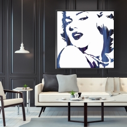 Encadré 48 x 48 - Marilyn monroe en bleu