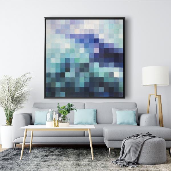 Encadré 48 x 48 - Paysage pixelisé