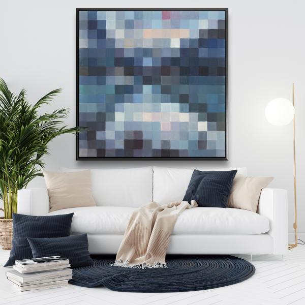 Encadré 48 x 48 - Paysage montagneux pixelisé