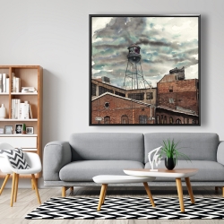 Framed 48 x 48 - Water tower in williamsburg