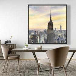 Encadré 48 x 48 - Couché de soleil sur new-york