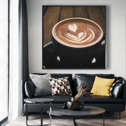 Framed 48 x 48 - Artistic cappuccino