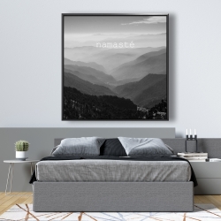 Encadré 48 x 48 - Namasté monochrome
