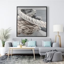 Framed 48 x 48 - Twisted boat rope