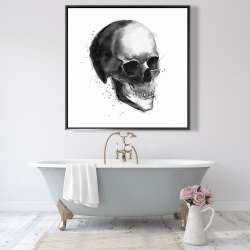 Encadré 48 x 48 - Crâne noir et blanc
