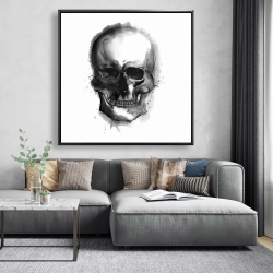 Encadré 48 x 48 - Crâne foncé aquarelle