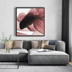 Encadré 48 x 48 - Deux betta rouge