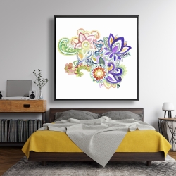 Encadré 48 x 48 - Paisley aquarelle